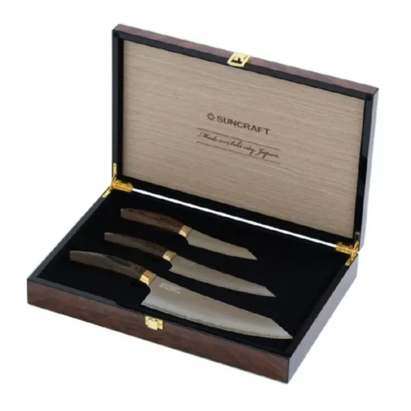 Peilių rinkinys Suncraft Elegancia, 3 vnt., Šefo peilis 20 cm + Universalus peilis 15 cm, Universalus peilis 10 cm, KSK-SET3 - Imagen 2