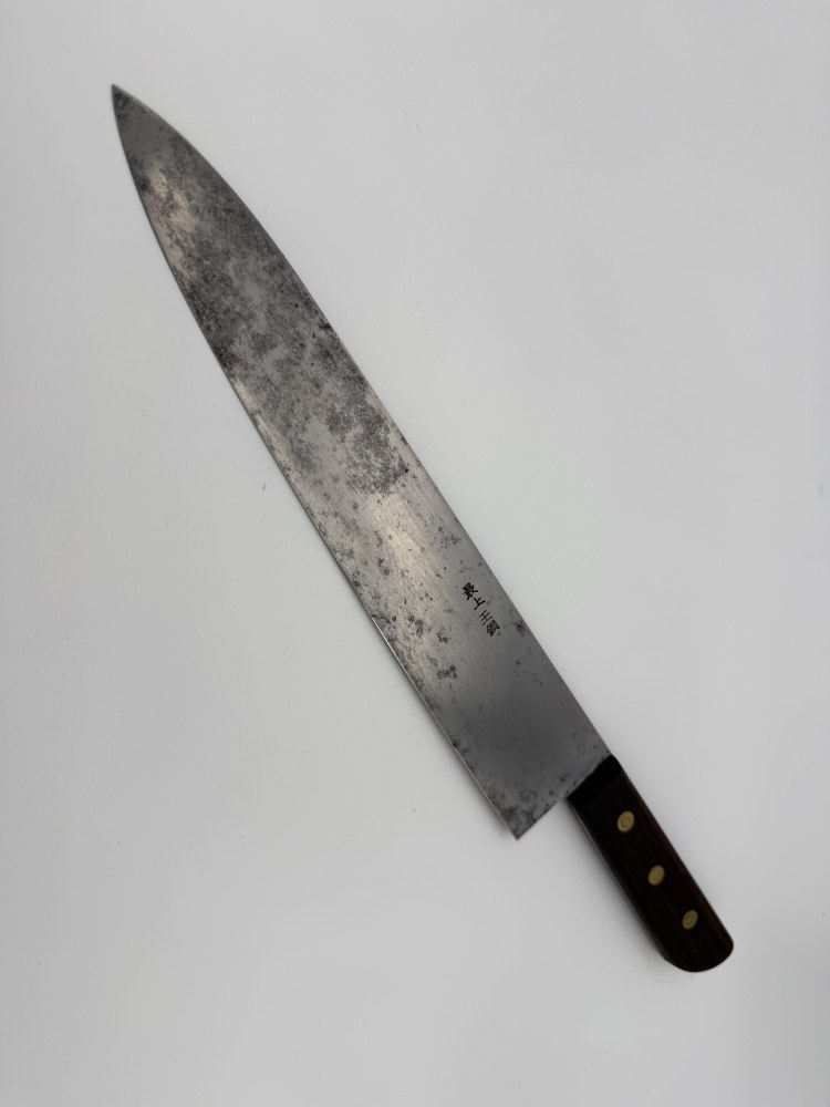 Japoniškas kalvio darbo virtuvinis peilis iš Tamahagane – Bild 3