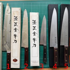 Nenaudoti vintažiniai japoniški peiliai Minamoto no Masakane